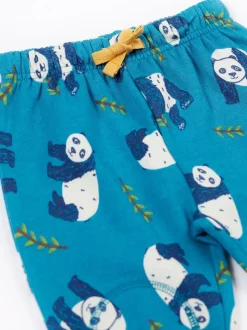 Pantalon Frugi Snuggle Crawlers bleu