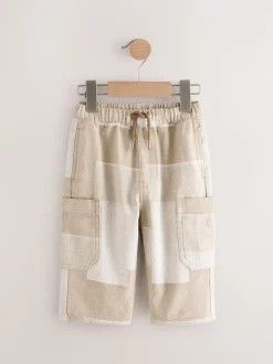 Patchwork de pierres - Ample Cargos à tirer 100% Cotton Jeans (3mths-7yrs)