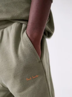 Paul Smith Junior ensemble sweat-shirt à capuche et survêtement vert kaki imprimé zèbre