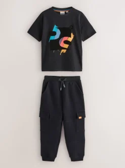 Paul Smith Junior Ensemble T-shirt et Survêtement Noir