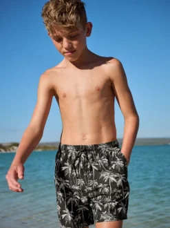 Paume noire/blanche - Shorts de bain imprimés (3-16yrs)