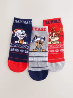 Paw Patrol - Lot de 3 chaussettes de Noël en coton Character