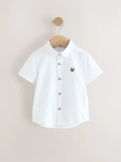 Personnage blanc - Chemise Oxford à manches longues (3mths-7yrs)