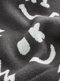 personnage Noir/Blanc - Sweat-shirt tricoté à capuche (3-16yrs)