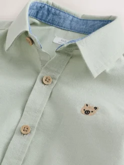 Personnage vert - Chemise Oxford à manches longues (3mths-7yrs)