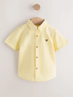 Personnage vichy jaune - Chemise Oxford à manches longues (3mths-7yrs)