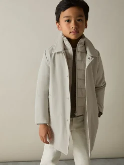 Pierre - Manteau hybride amovible à col cheminée Reiss Logan