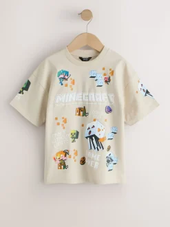 Placement de Beige Sable - T-shirt Minecraft (3-16ans)