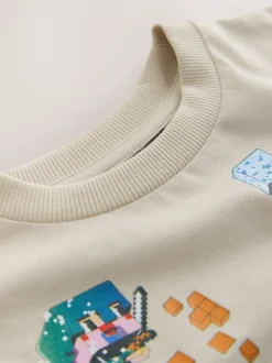 Placement de Beige Sable - T-shirt Minecraft (3-16ans)