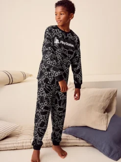 Playstation Noir/Blanc - Pyjama simple à manches longues (3-16ans)