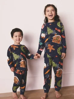 Pudding bleu marine - Pyjama de Noël familial assorti (9mois16ans)