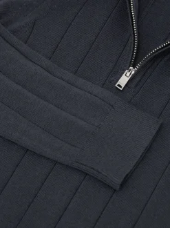 Pull à demi-fermeture éclair Reiss Findlay en laine mérinos