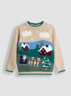 Pull à motif scène de Noël Jojo Maman Bébé