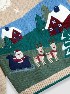 Pull à motif scène de Noël Jojo Maman Bébé