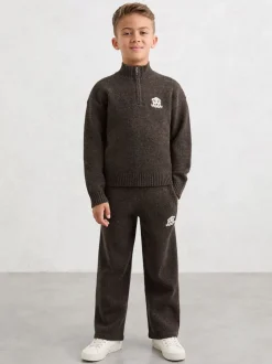 Pull décontracté à demi-zip en mélange de laine coupe unisexe Reiss Curtis