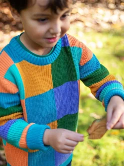 Pull Frugi Lenny bleu en maille