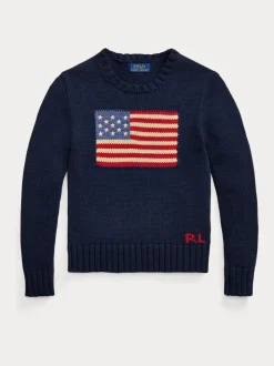 Pull Polo Ralph Lauren Garçons Flag Icon en maille