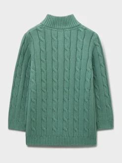 Pull semi-zippé en torsade Crew Clothing Oarsman