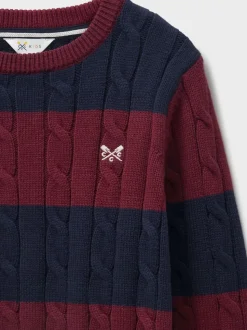 Pulls à rayure torsadée Crew Clothing Heritage