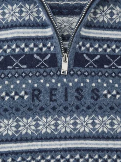 Pulls Reiss Barkley en Blend de laine et cachemire à motif Fair Isle