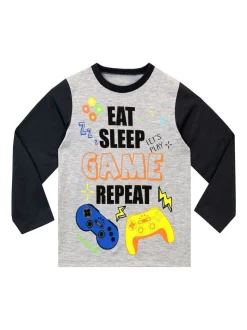 Pyjama de jeu Harry Bear Eat Sleep Game Repeat manches longues