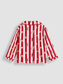 Pyjama JoJo Maman bébé Noël Rayé col en jersey