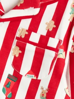 Pyjama JoJo Maman bébé Noël Rayé col en jersey