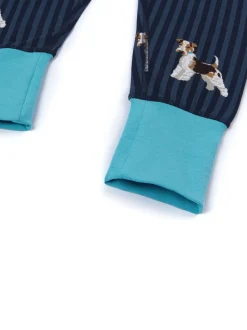 Pyjama long Chelsea Peers Terrier Dog rayé imprimé chien