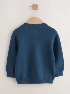 Raton laveur bleu marine - Pull tricoté (3mths-7yrs)