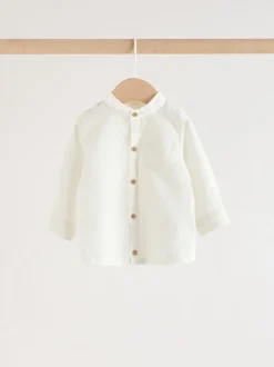 Rayure blanche/orange - Ensemble chemise et pantalon bébé (0mois-3ans)