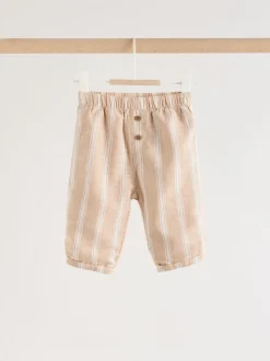 Rayure blanche/orange - Ensemble chemise et pantalon bébé (0mois-3ans)