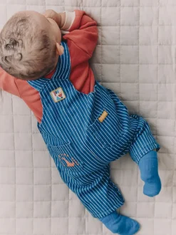 Rayures Character brillantes - Ensemble salopette et body en jean bébé (0 mois-2 ans)