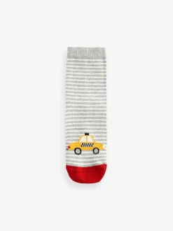 Rayures de véhicule - Paquet de chaussettes en coton riche 7