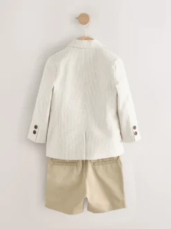 Rayures neutres - Ensemble blazer, t-shirt et short (3mois9ans)