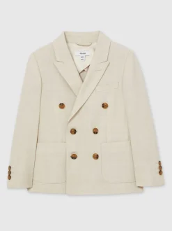 Reiss Belmont Double boutonnage Textured Blazer With Wool