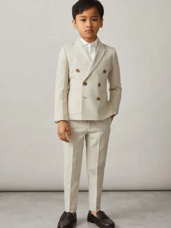 Reiss Belmont Double boutonnage Textured Blazer With Wool