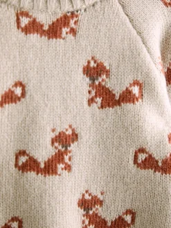 Renard naturel - Ensemble haut et bas JoJo Maman Bébé en maille