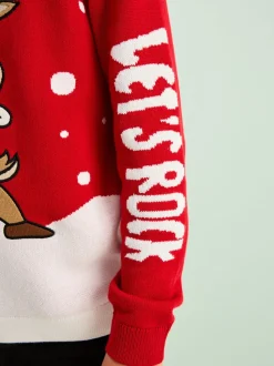 Renne rouge - Pull de Noël (3-16 ans)