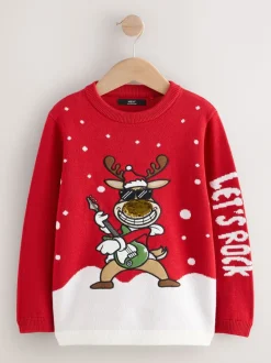 Renne rouge - Pull de Noël (3-16 ans)