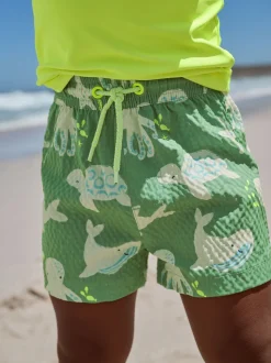 Requin Jaune Vert - Ensemble gilet anti-éclaboussures et short (3mths-7yrs)