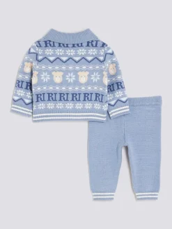 River Island Cardigan Fairisle ours bébé garçon