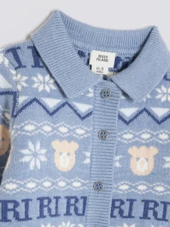 River Island Cardigan Fairisle ours bébé garçon