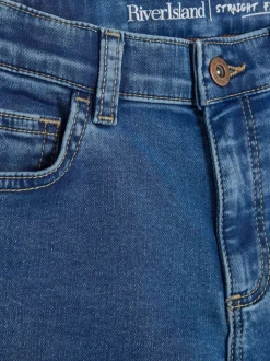 River Island Jean droit délavé