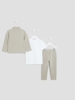 River Island lot de 3 hauts et pantalons Harrington texturés garçon