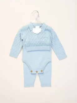 Rock-A-Bye Baby Boutique Body en maille véritable avec Leggings côtelés et Ensemble Chapeau