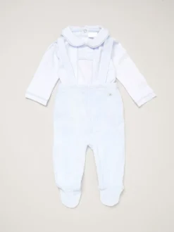 Rock-A-Bye Baby Boutique Ensemble Salopettes et Chemises en velours bleu Bébé