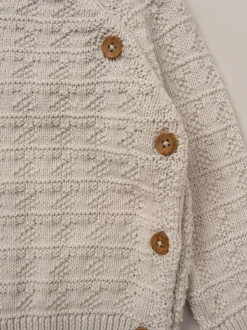 Rock-A-Bye Baby Boutique Ensemble cardigan et leggings à pieds gris bébé en maille