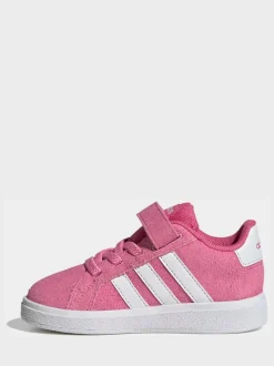 Rose - adidas Grand Court 2.0 Baskets à lacets élastiques bébé