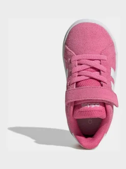 Rose - adidas Grand Court 2.0 Baskets à lacets élastiques bébé