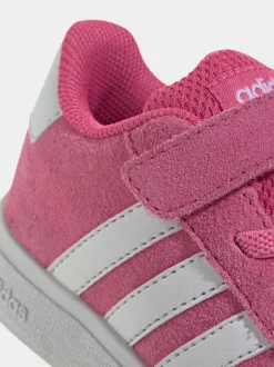 Rose - adidas Grand Court 2.0 Baskets à lacets élastiques bébé